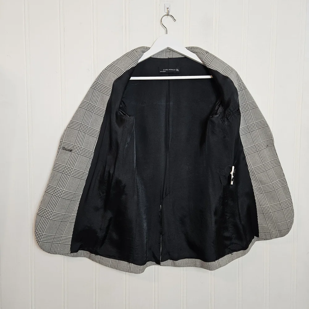 Zara Glen Plaid Blazer Jacket Women S Equestrian Preppy Academia Clean Girl Work